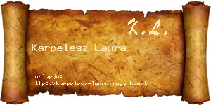 Karpelesz Laura névjegykártya